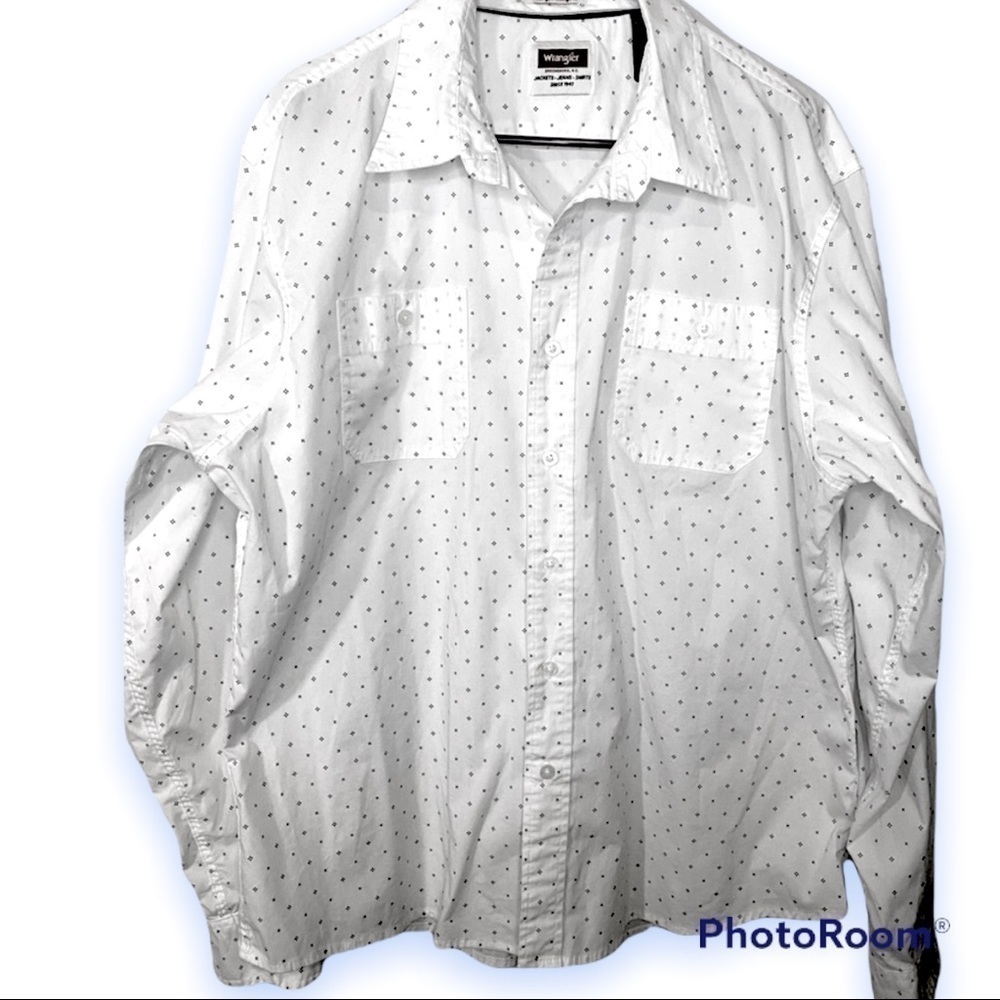 Wrangler Flex For Comfort Mens button down casual work shirt Sz XL. W-03